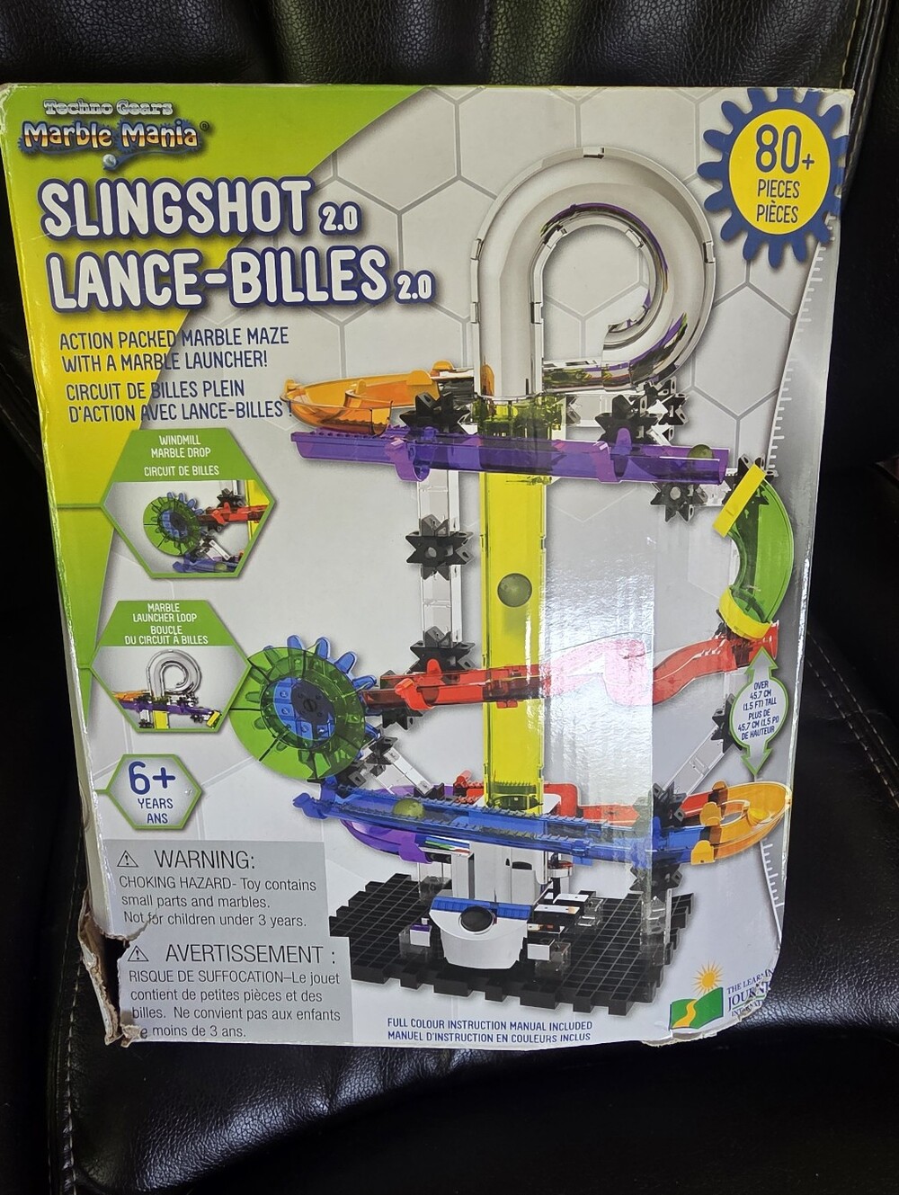 Techno Gears Marble Mania Slingshot 2.0 Maze with Launcher STEM Edu. Open Box